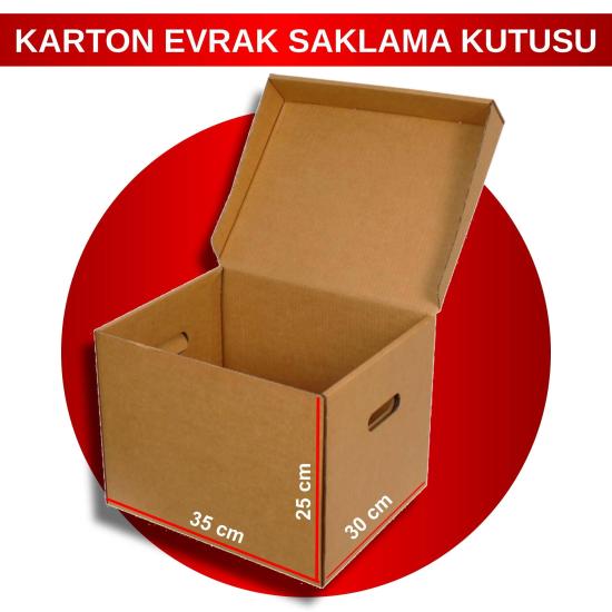 ARŞİV KUTUSU KARTON (EVRAK SAKLAMA KUTUSU) 35x30x25